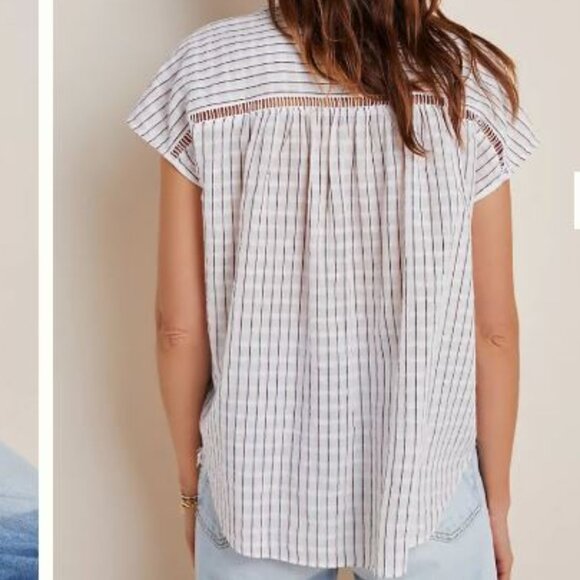 Anthropologie Pilcro Serena Surf Henley Blouse - Picture 3 of 10